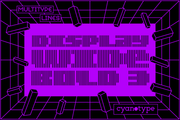 MultiType Lines Display Wide Bold 3: A Pixelated Typeface for Trend-Forward Campaigns