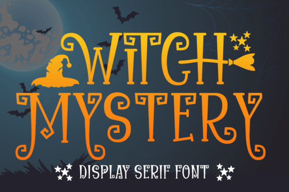Witch Mystery: A Spooky Display Font for Editorial Design Projects